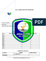 3° Taça Armando de Moraes inscrição equipe futebol