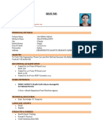 Resume for Priya Yadav seeking customer service roles