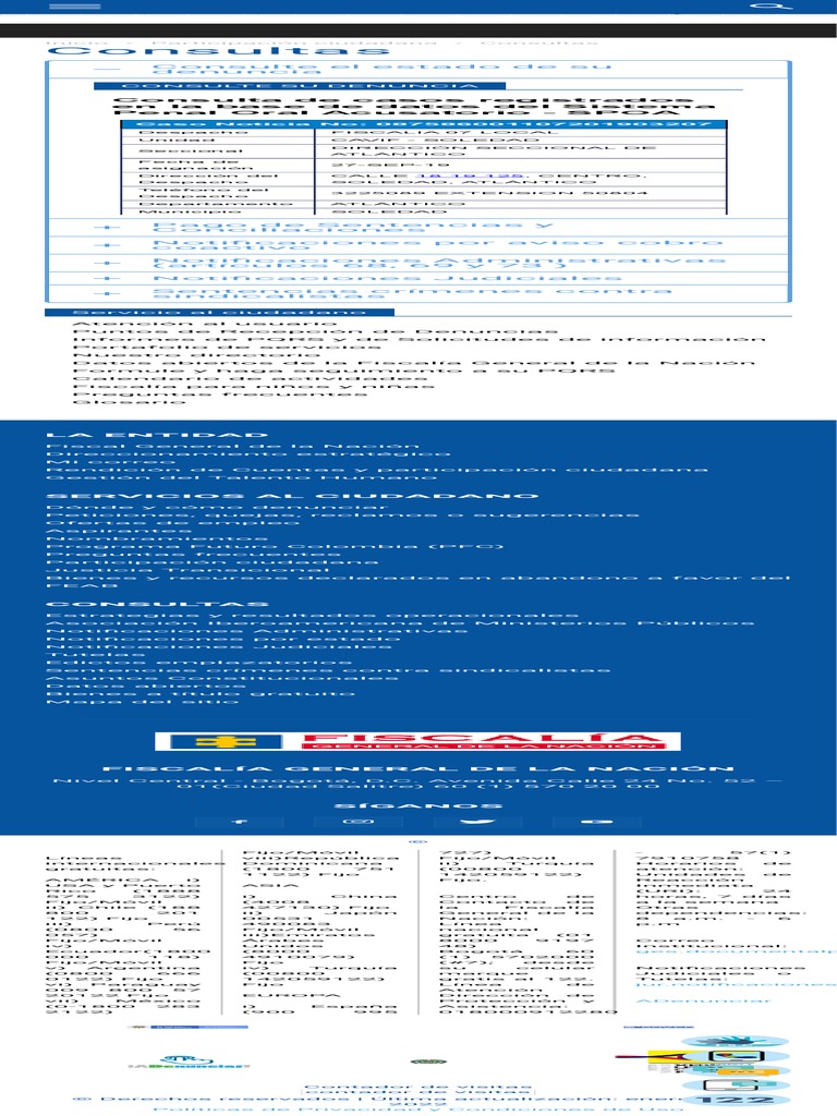 Consultas Fiscalía General de La Nación PDF | PDF | Gobierno | Justicia