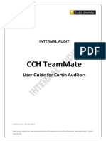 INTERNAL AUDIT. CCH TeamMate. User Guide For Curtin Auditors