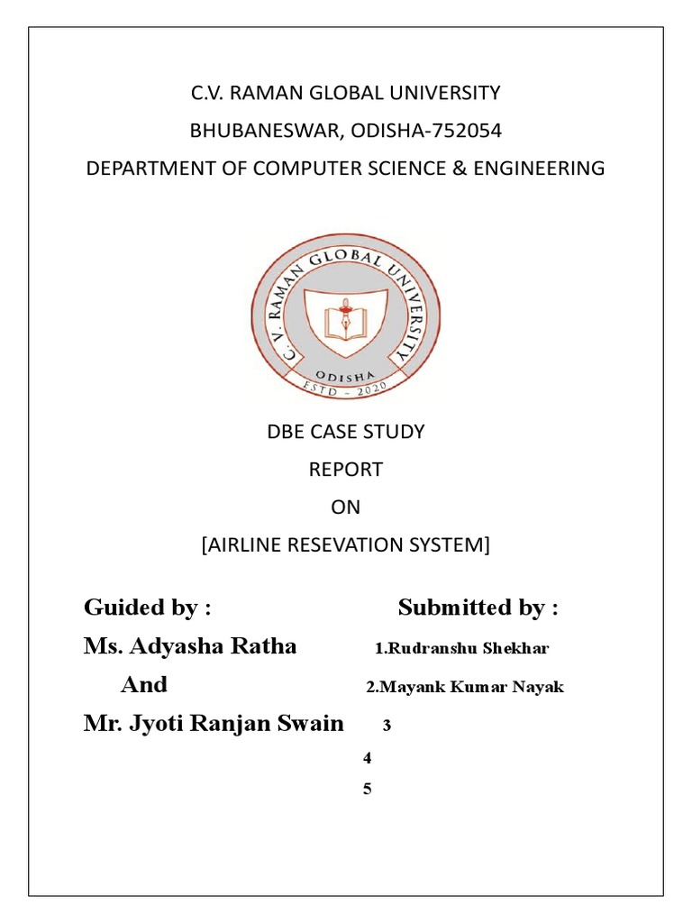 Case Study PDF Feasibility Study Databases