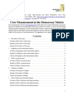 Core Measurement Democracy Matrix