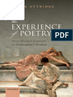 The Experience of Poetry From Homer's Listeners To Shakespeare's Readers (PDFDrive)