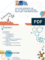 Chemistry of Prostaglandins, Leukotrienes and Thromboxanes