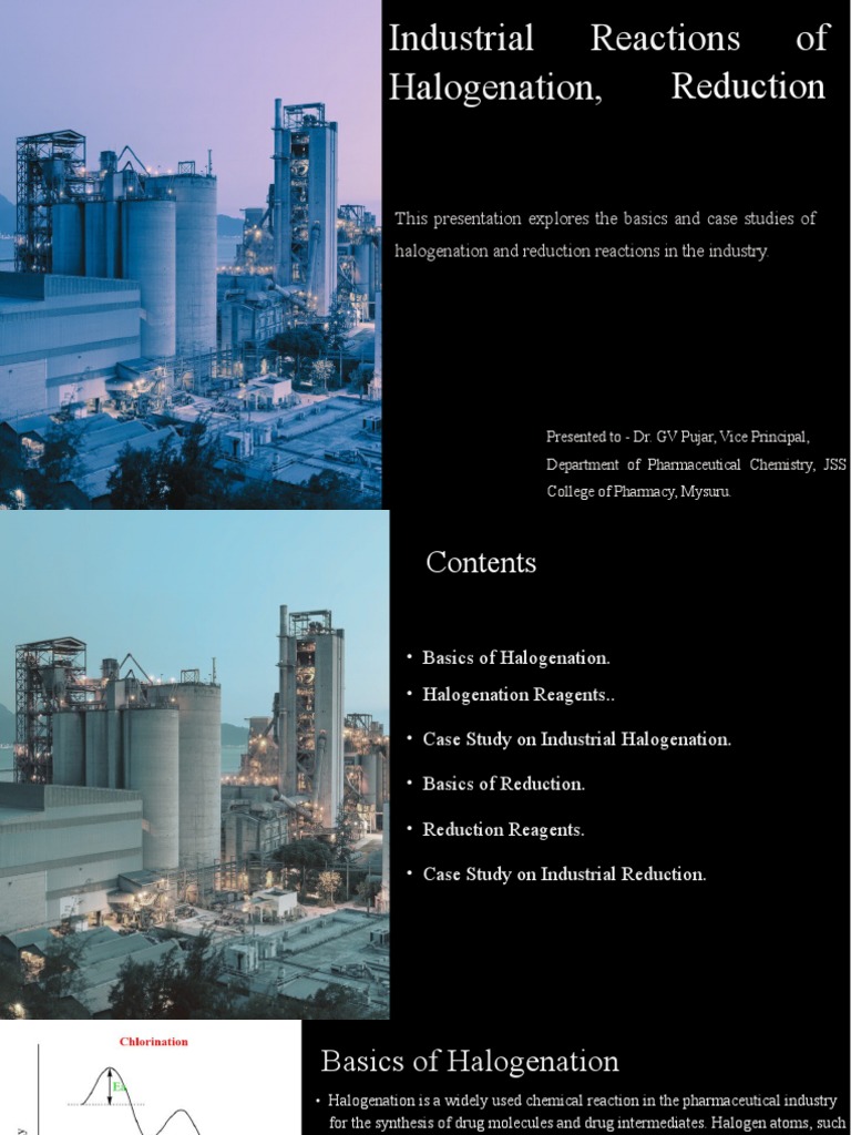 Industrial Halogenation and Reduction Processes | PDF | Hydrogenation ...