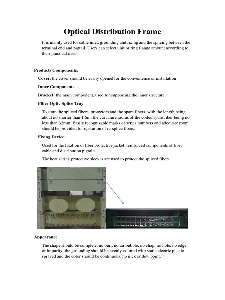 ODF Catalog Sheet | PDF | Optical Fiber | Physical Sciences