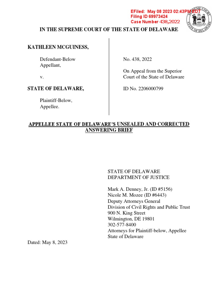 State's Reply Brief McGuiness PDF Discovery (Law) Prejudice