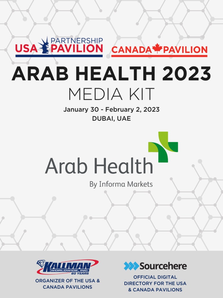Arab health 2023 usa canada pavilions media kit pdf pharmacy hospital