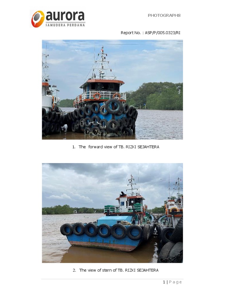 TB Rizki Sejahtera Overview Photos | PDF | Watercraft | Water Transport