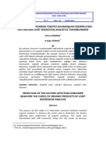 Organik Ürün Tercihinde PDF