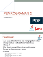 Pemrograman 2 - Perulangan