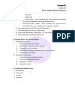 Revision Notes - Kelas 10 - Geografi - Bumi Sebagai Ruang Kehidupan