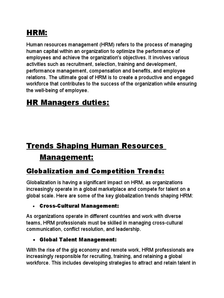 Globalization and Competition Trends | PDF