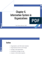 Information System in Organizations: Teori Sistem Informasi-2023