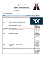 Rubric For Assessing Teacher Intern'S Daily Demonstration Teaching Performance Name of Teacher A: - Jenica Alexandria Mae C. Regencia