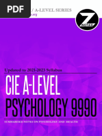 Caie A2 Psychology 9990 Psychology and Health