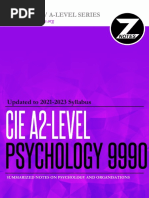 Caie A2 Psychology 9990 Psychology and Organisations