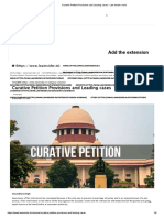 Curative Petition Provisions and Leading Cases - Law Insider India PDF