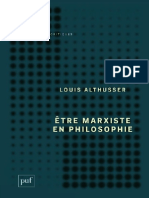 ALTHUSSER - Être Marxiste en Philosophie PDF