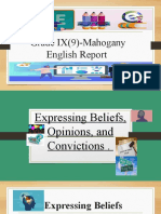 Presentation Expressing Beliefs J Opinions J and Convictions