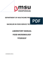 Food Microbiology Lab Report 1