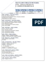 9 Ano Conteudo Do Teste 2 Unidade 2023 PDF