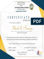 Green Gold Elegant Certificate 