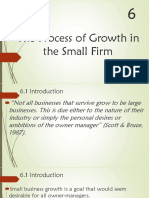 6 The Process of Growth in The Small Firm