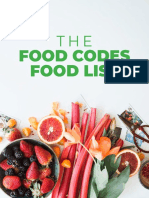 The Food Codes Food List PDF