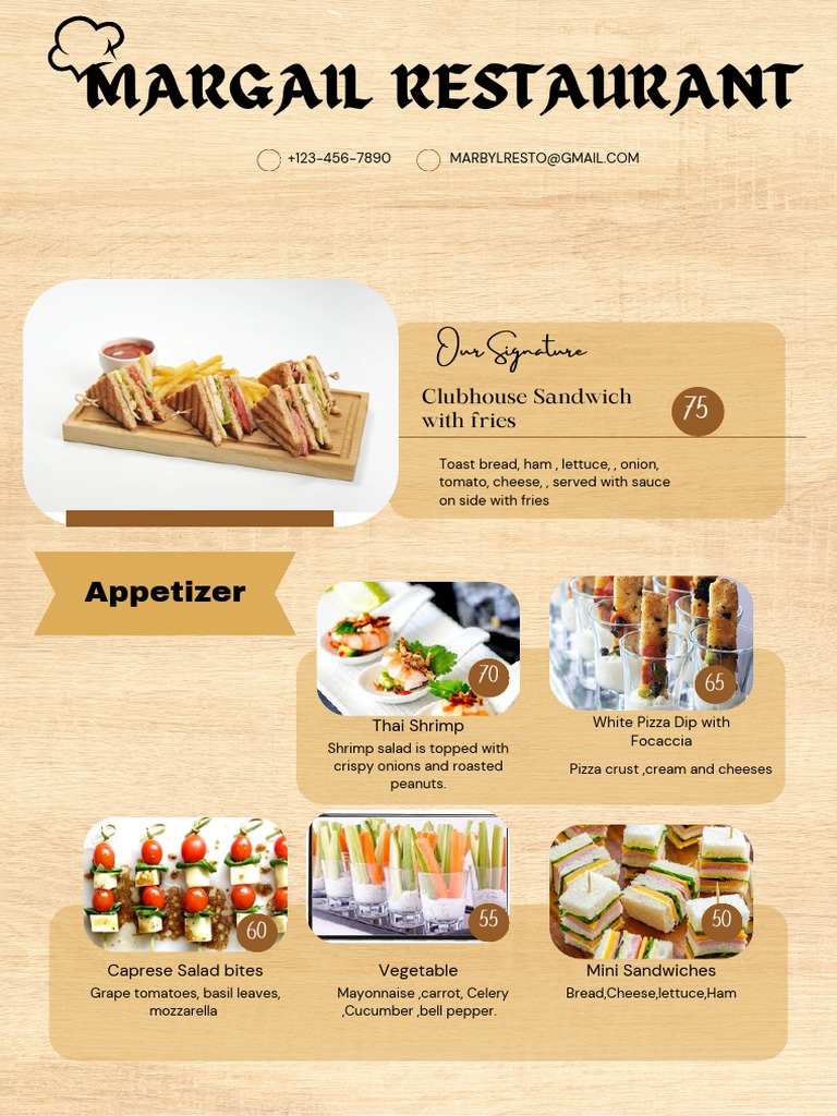 Margail Restaurant Menu Highlights | PDF | Asian Cuisine | European Cuisine