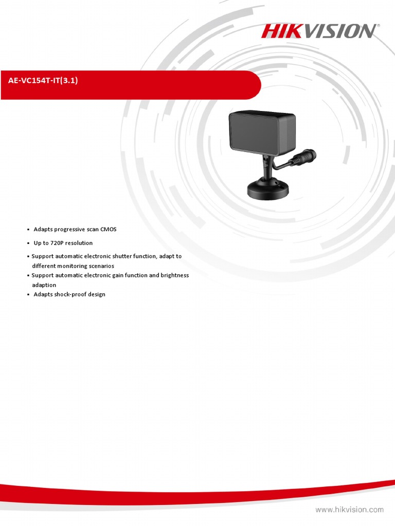 AE-VC154T-IT Camera Specifications | PDF