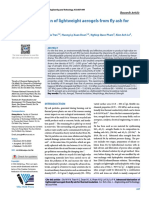 Advanced Fabrication of Lightweight Aerogels From Fly Ash For Thermal Insulation