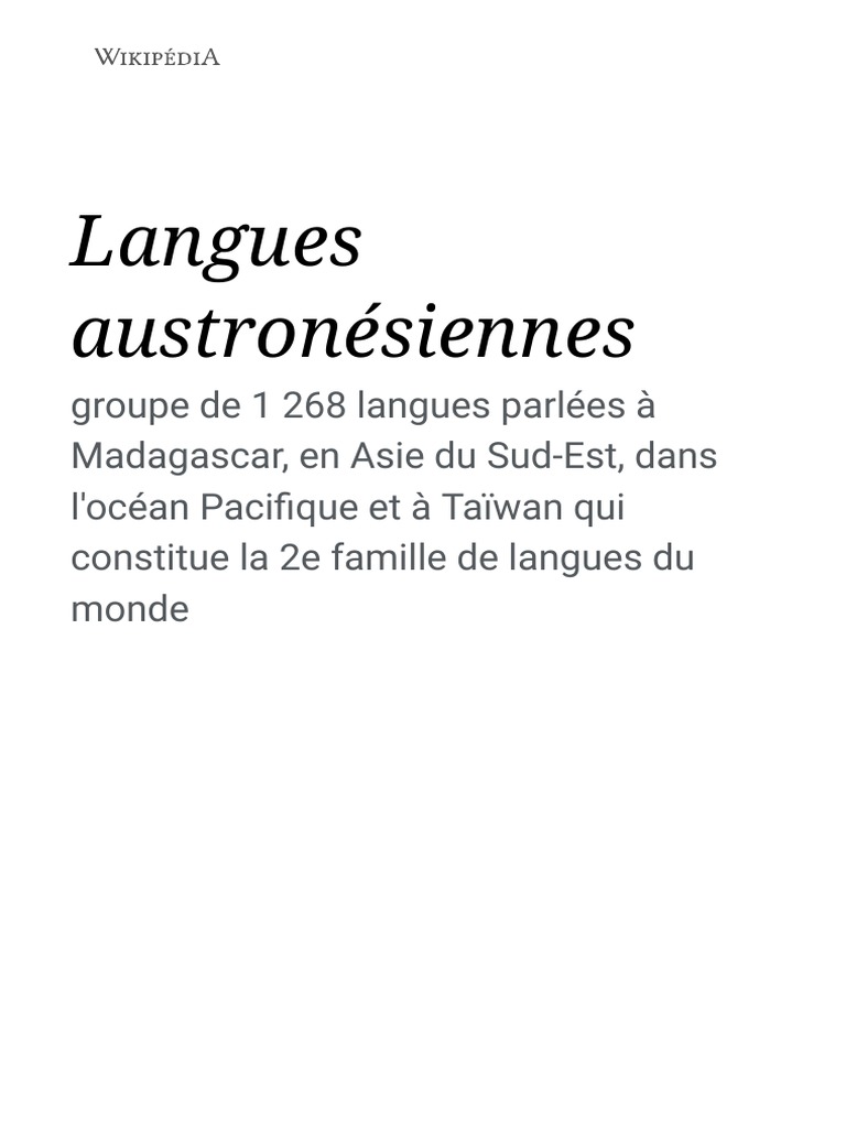 Famille de langues — Wikipédia