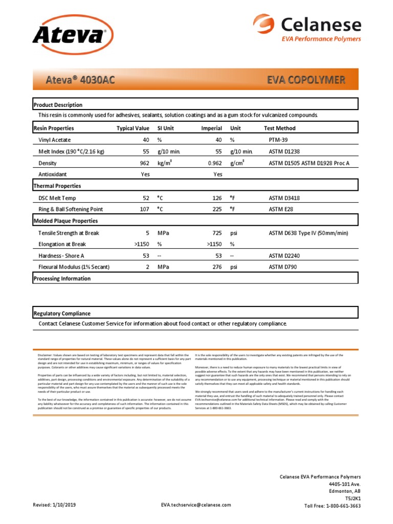 Ateva EVA 4030AC | PDF | Secondary Sector Of The Economy | Building ...