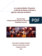 Capacidades y Oportunidades: Propuesta para El Desarrollo de Las Fiestas, Festivales y Agentes Culturales de Bolívar