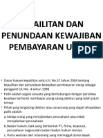 Kepailitan Dan Penundaan Kewajiban Pembayaran Utang