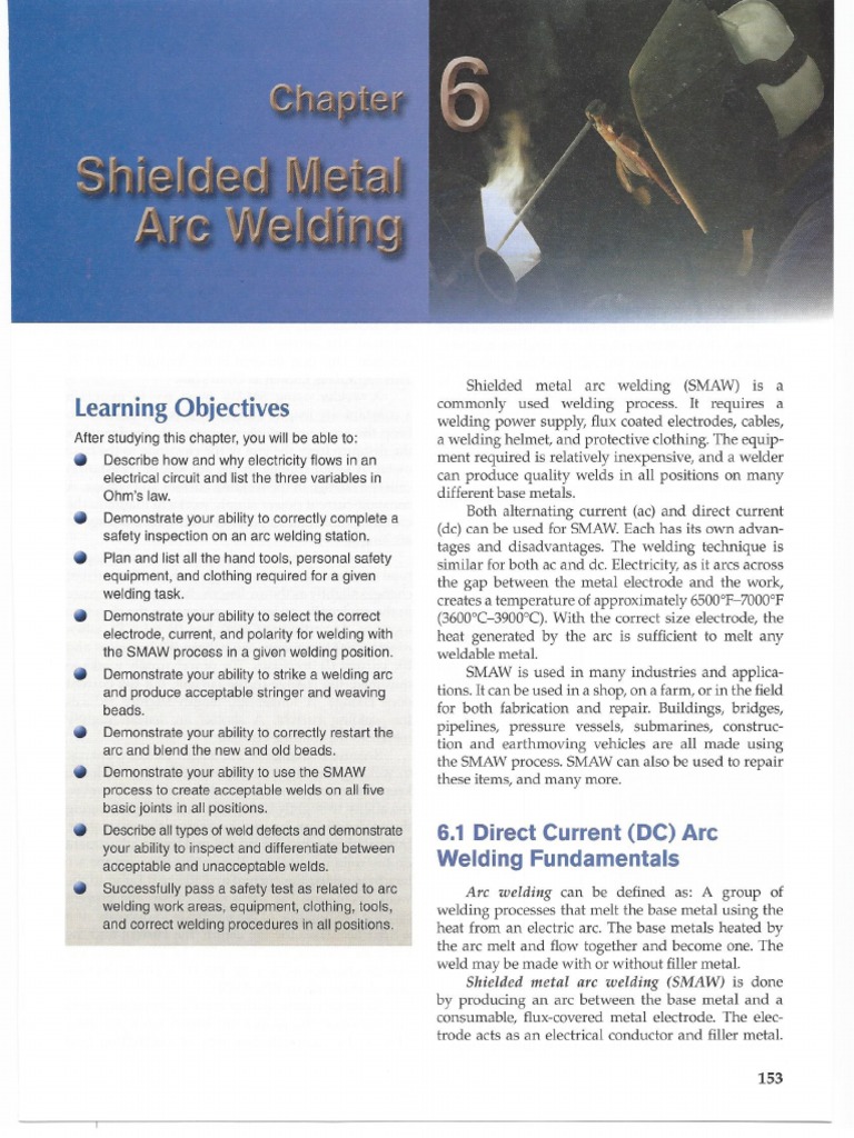 Chapter 6 - Shielded Metal Arc Welding (PDF) (PDFDrive) PDF | PDF