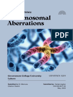 Choromosomal Aberrations Assignment Zainab Asgher 