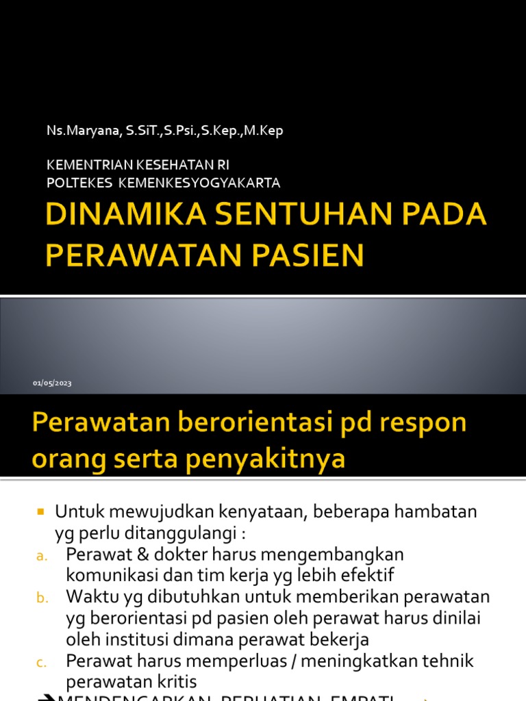 Komunikasi Sentuhan dalam Perawatan Pasien | PDF | Pengembangan Diri
