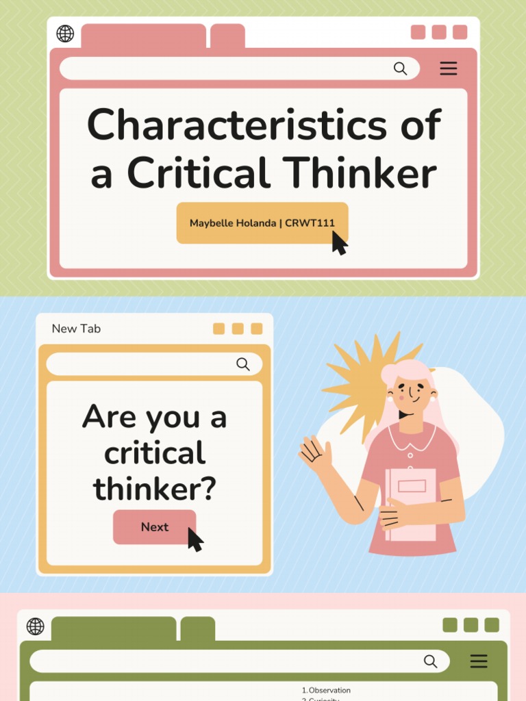 10 CRWT111 Characteristics of A Critical Thinker Week 14 PDF | PDF