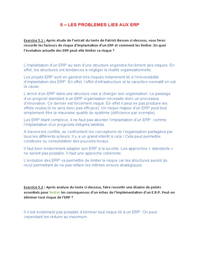 Exercice 5 Et 6 H | PDF
