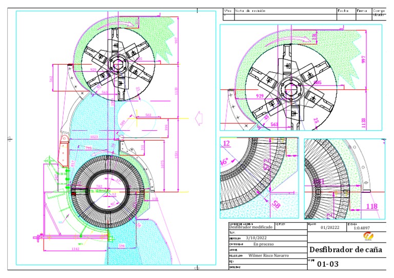 Desfibrador de caña: Modificación y Progreso | PDF