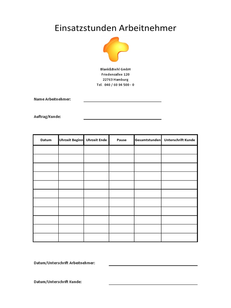 Einsatzstundennachweis blank biehl gmbh 0001 pdf pdf