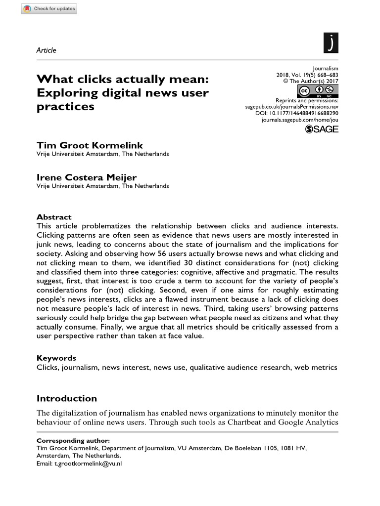 What Clicks Actually Mean PDF News Affect (Psychology)