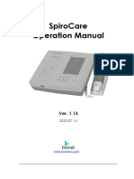 SpiroCare Pulmonary Function Testing Spirometer Manual