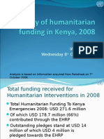 Presentation on Humanitarian Funding for Kenya 2008 as at 07 October 08