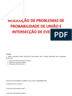 Resolução de Problemas de Probabilidade de União e Intersecção de Eventos