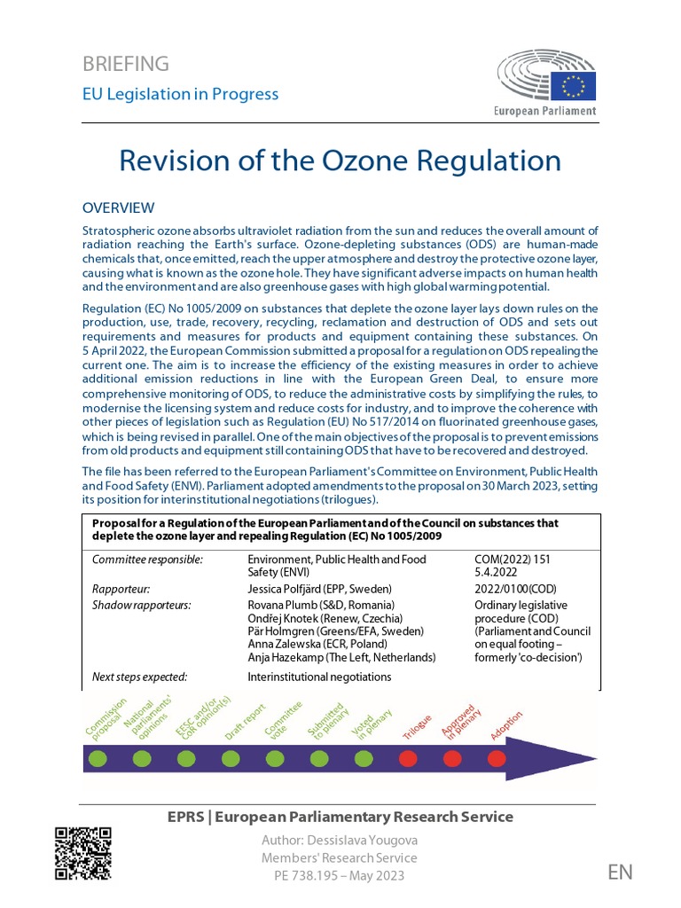Ozone Regulation | PDF | Ozone Depletion | Chlorofluorocarbon
