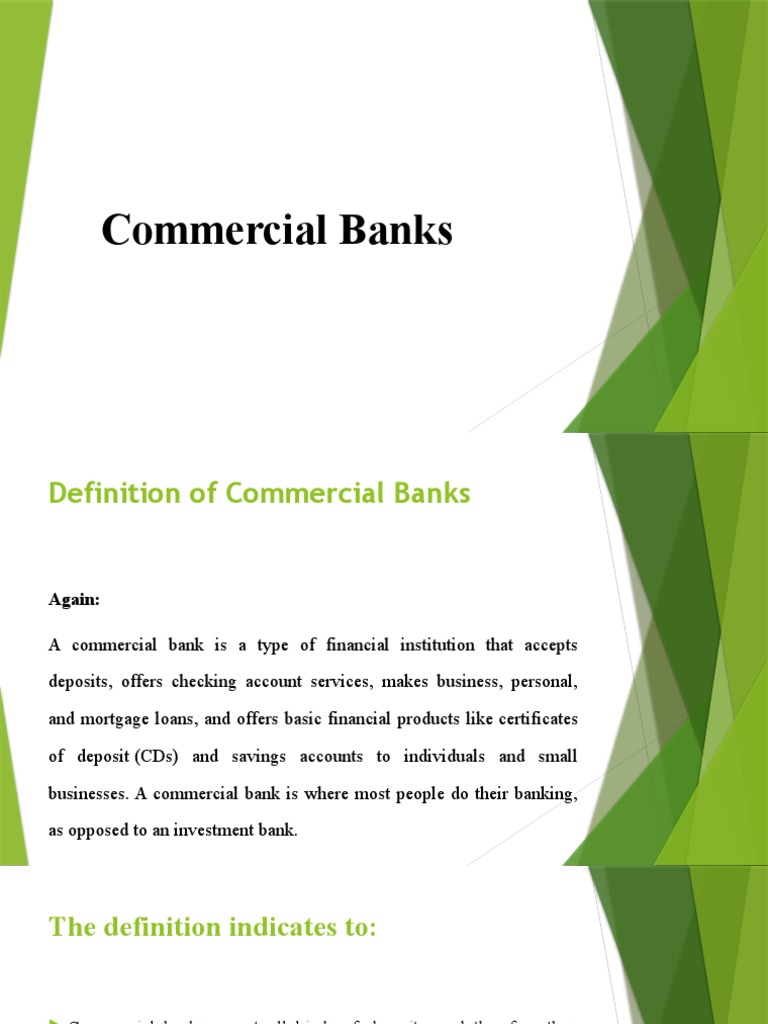 Commercial Banks PDF Banks Market Liquidity