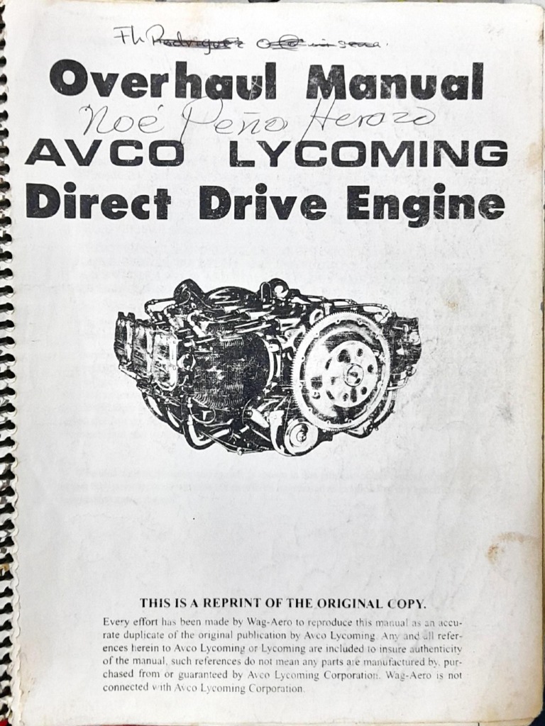 Overhaul_Manual_AVCO_Lycoming_Direct_drive_Engine | PDF